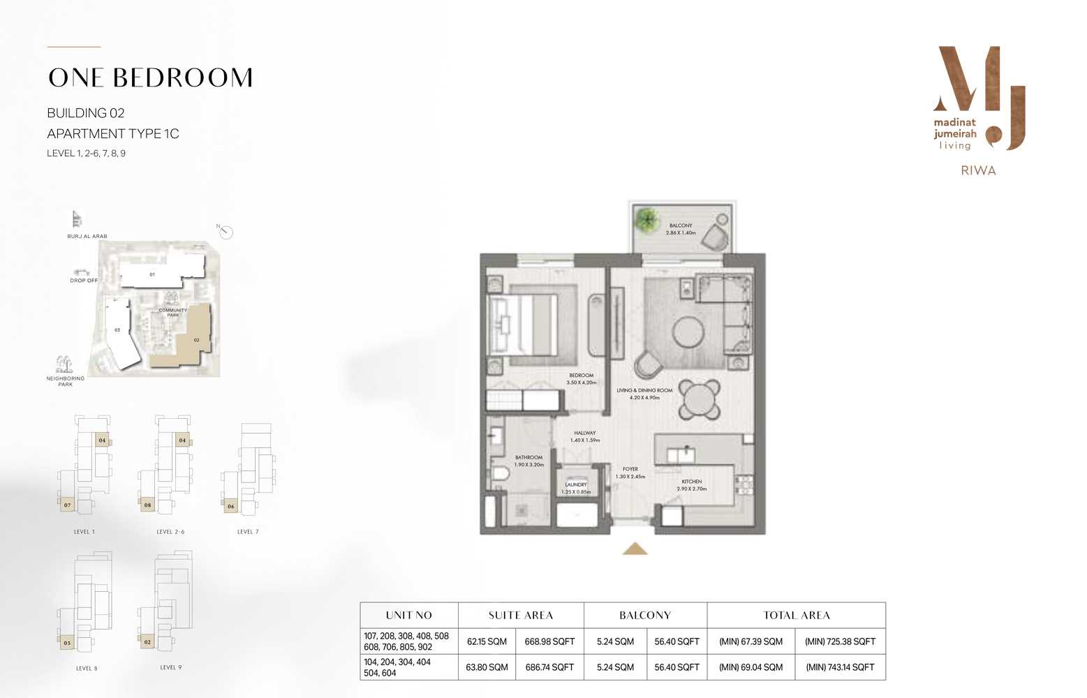 Unit 104,204,304,404,505,604